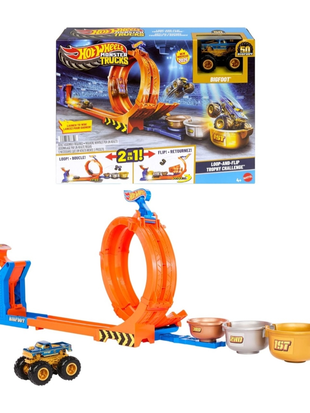 Hot Wheels Bigfoot Loop-and-Flip Trophy Challenge
